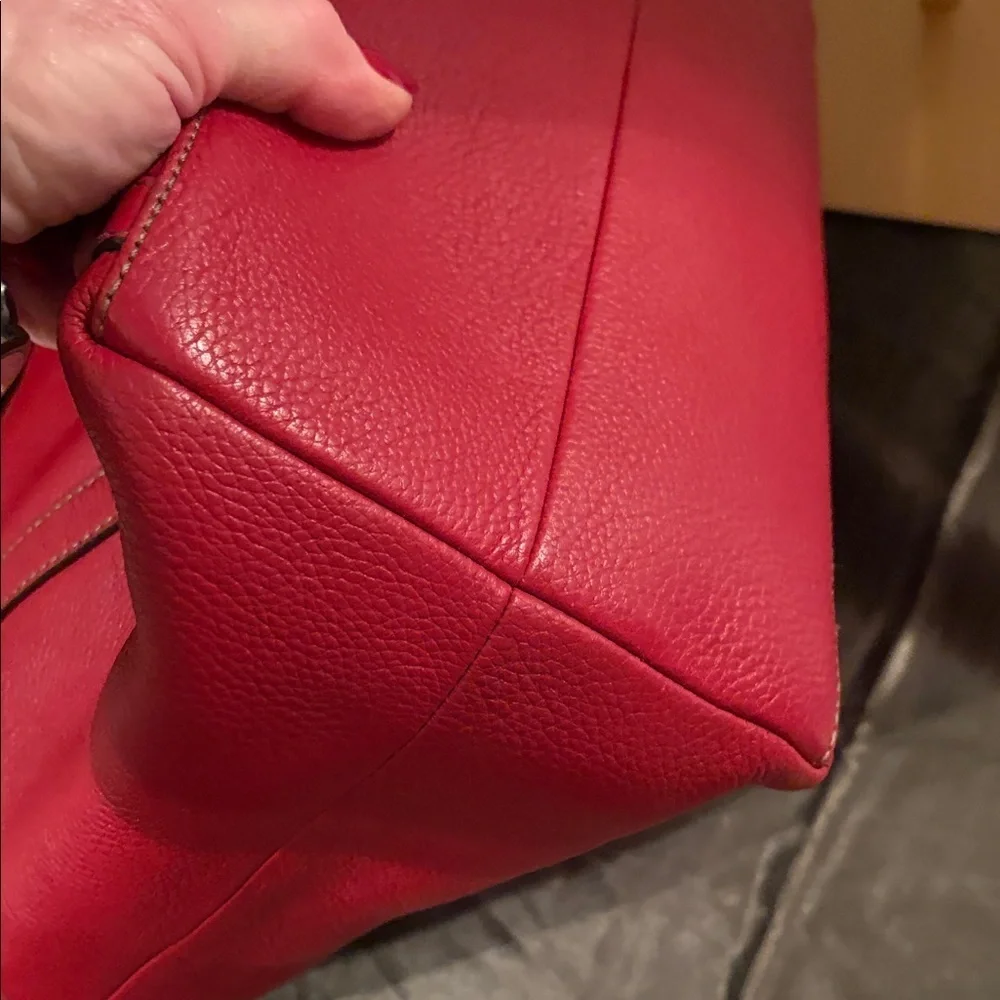 Tignanello Red Leather Hobo Bag